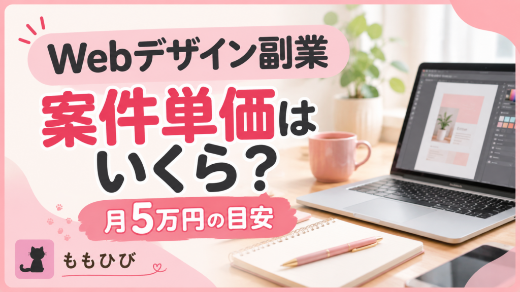 Webデザイン副業の案件単価と月5万円を目指す収入の目安を解説する
