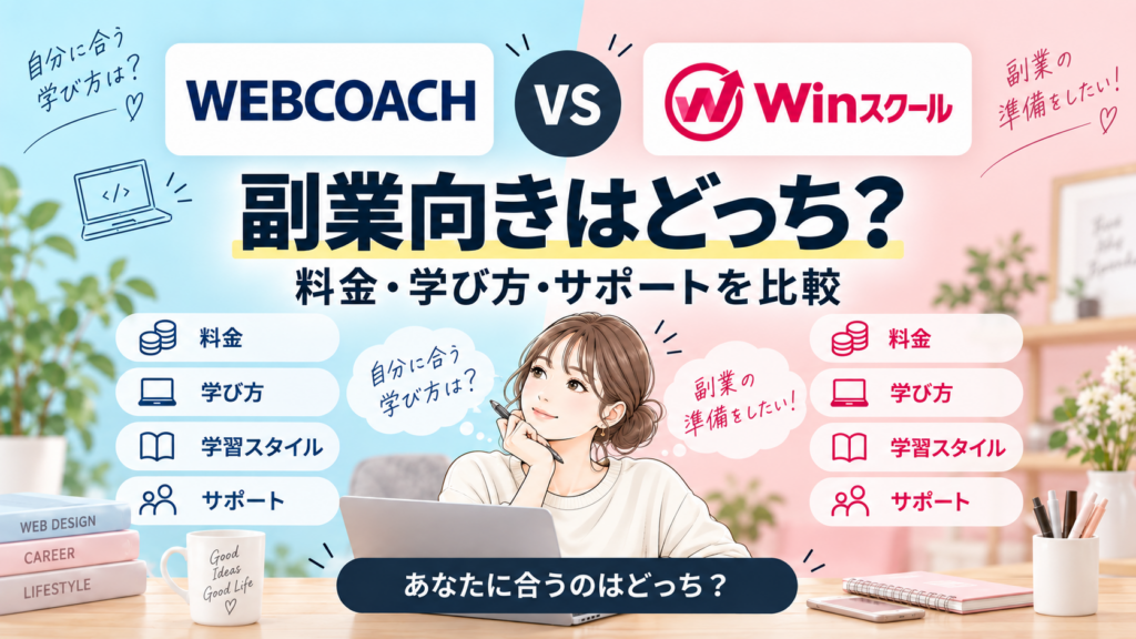 WEBCOACHとWinスクールの料金・学び方・サポートを比較する