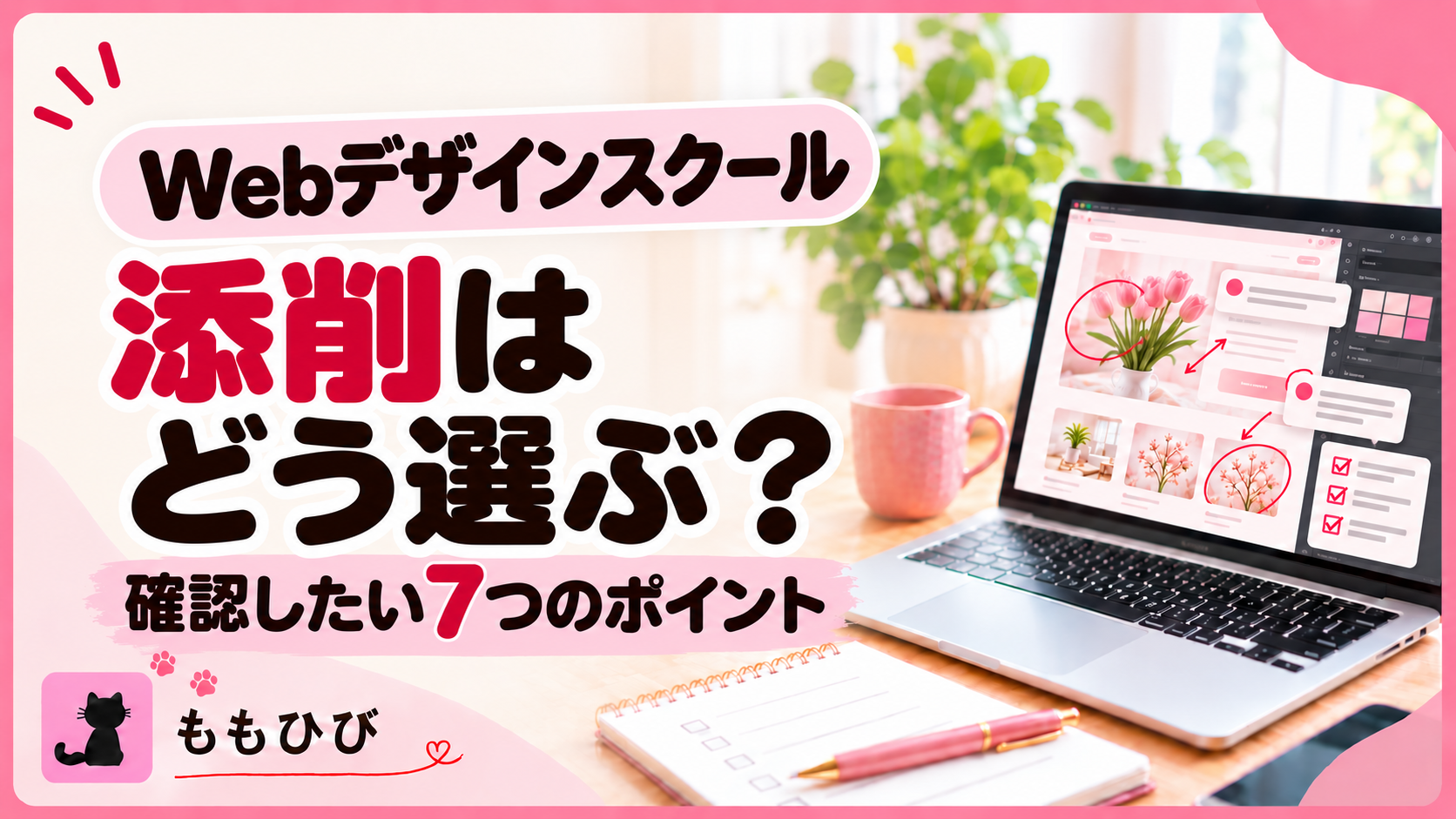 Webデザインスクールの添削サポートはどう選ぶ?確認したい7つのポイント