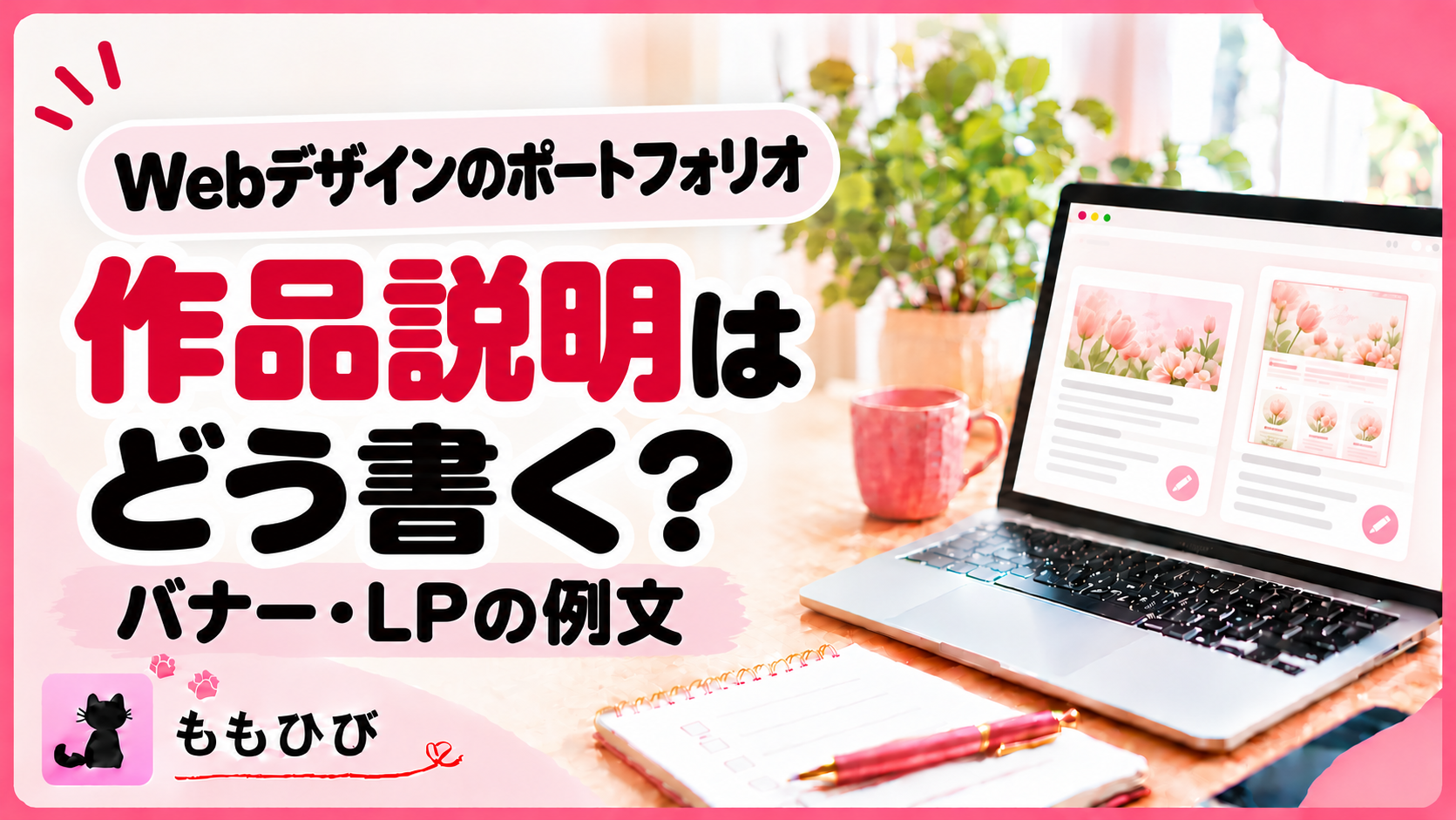 Webデザインのポートフォリオ作品説明はどう書く?バナー・LPの例文